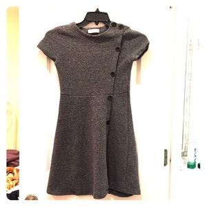 NWOT ZARA kids Grey buttoned dress